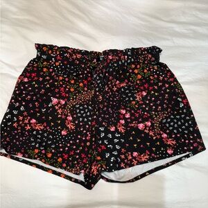 Torrid Black Floral Print Shorts